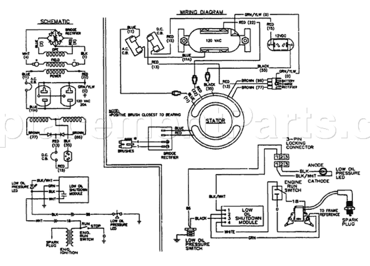 Page C Diagram and Parts List for 9547-0  Briggs and Stratton Generator